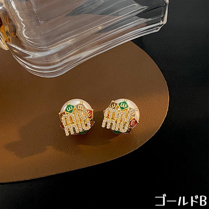 【雑貨】３色展開ピアス T01309