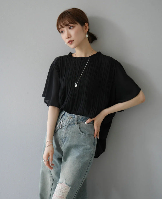 【Tops】夏ぴったり薄いTシャツ T01681