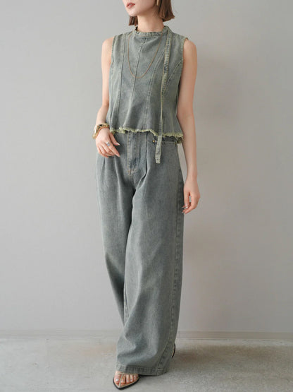 【Set】ファッションデニム2点セットT01695