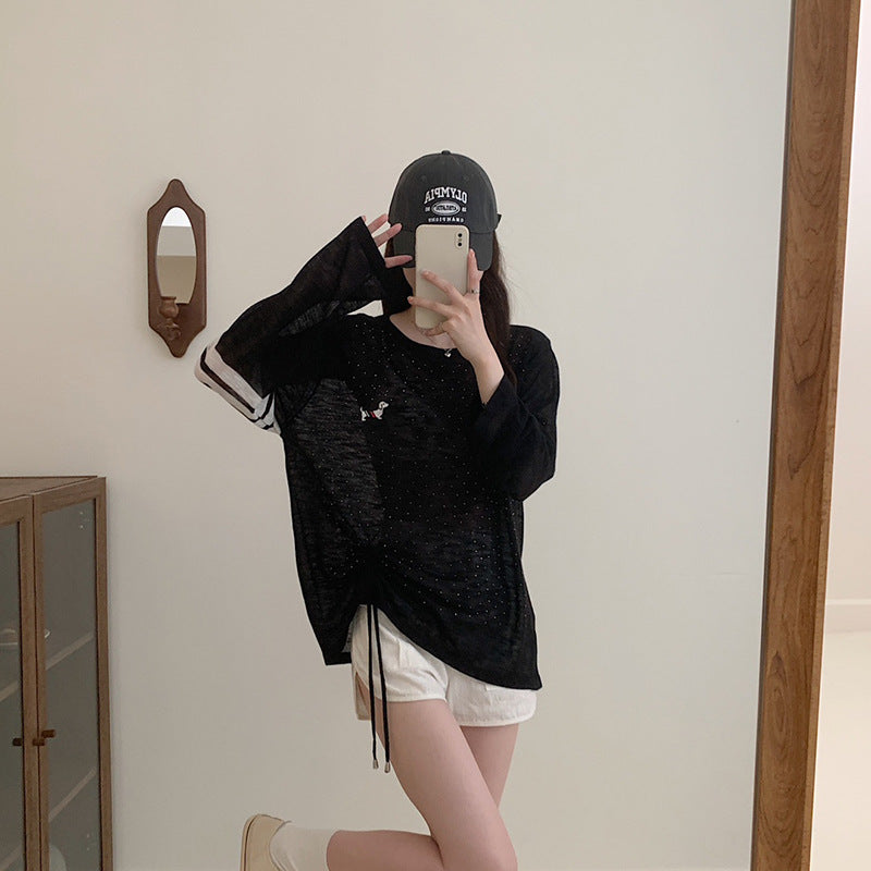 【Tops】透け感Ｔシャツ　W14322