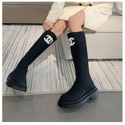 【Shoes】2色展開歩くやすいブーツ    W13837
