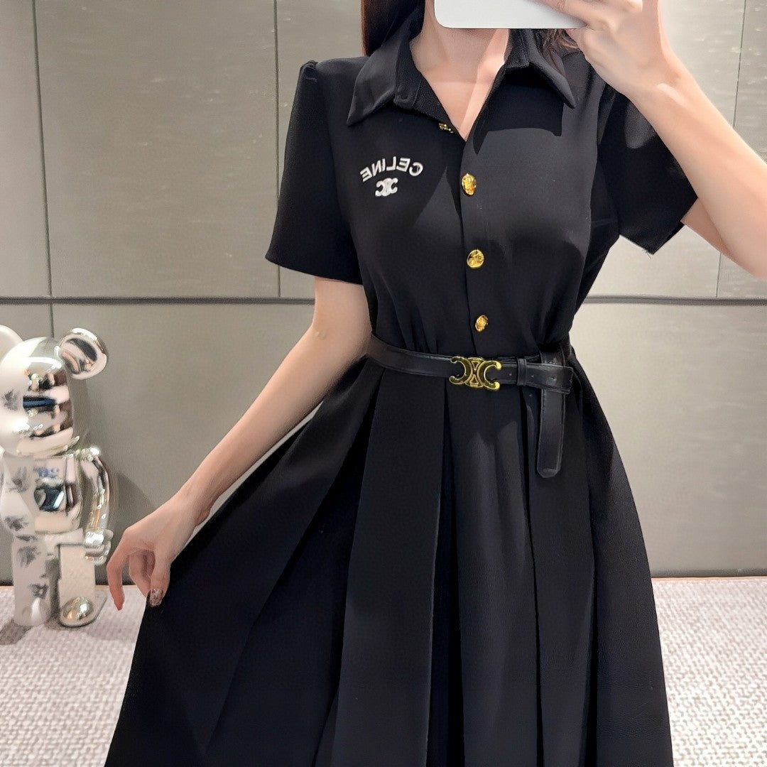【Dress】ベルト付きロングワンピース  T01581
