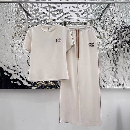 【Set】Tシャツ＋カジュアルパンツ２点セット T01492