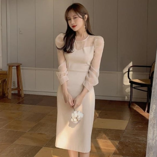 【Dress】透け感ワンピース　Z7756