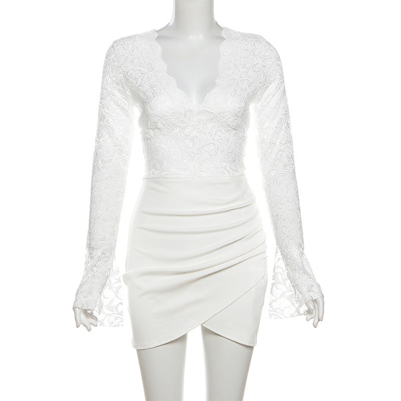 Dress】セクシーレースワンピース T01216
