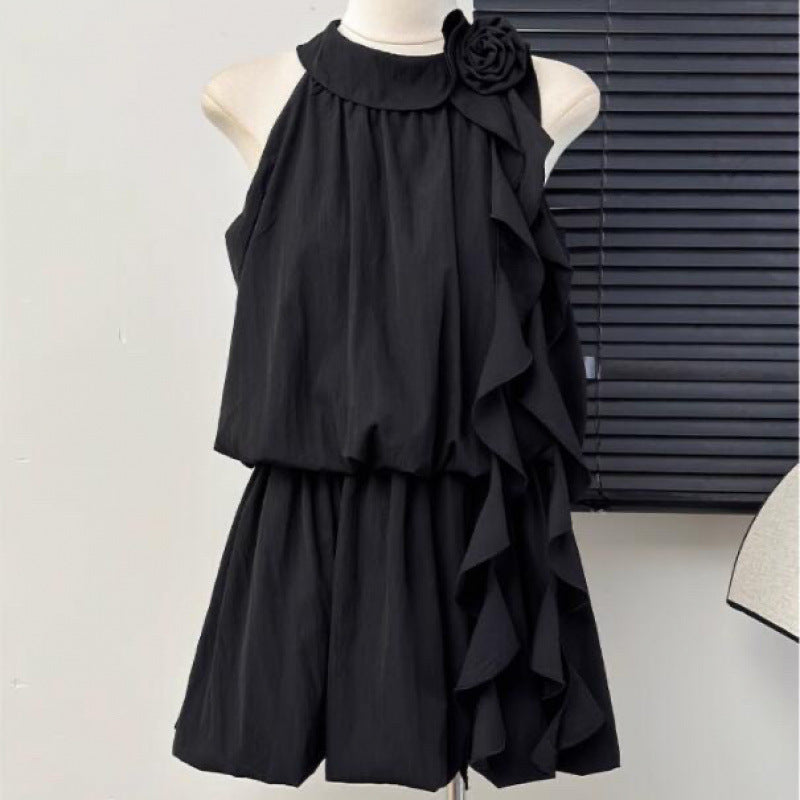 【Dress】フェイクツーウェイ ハイネックワンピース T01845