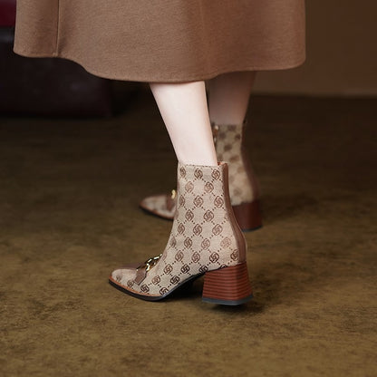 【Shoes】気質春秋ブーツ　W14196