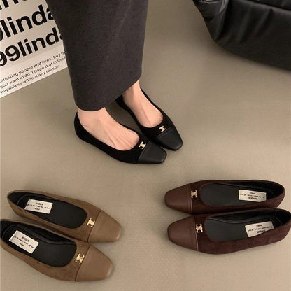 【Shoes】オフィス通勤ファーシューズ　Z8131