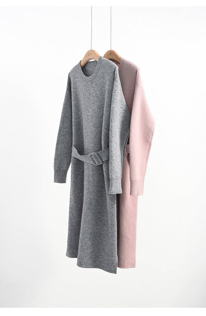 【Dress】新入荷リボンニットワンピース　W8398