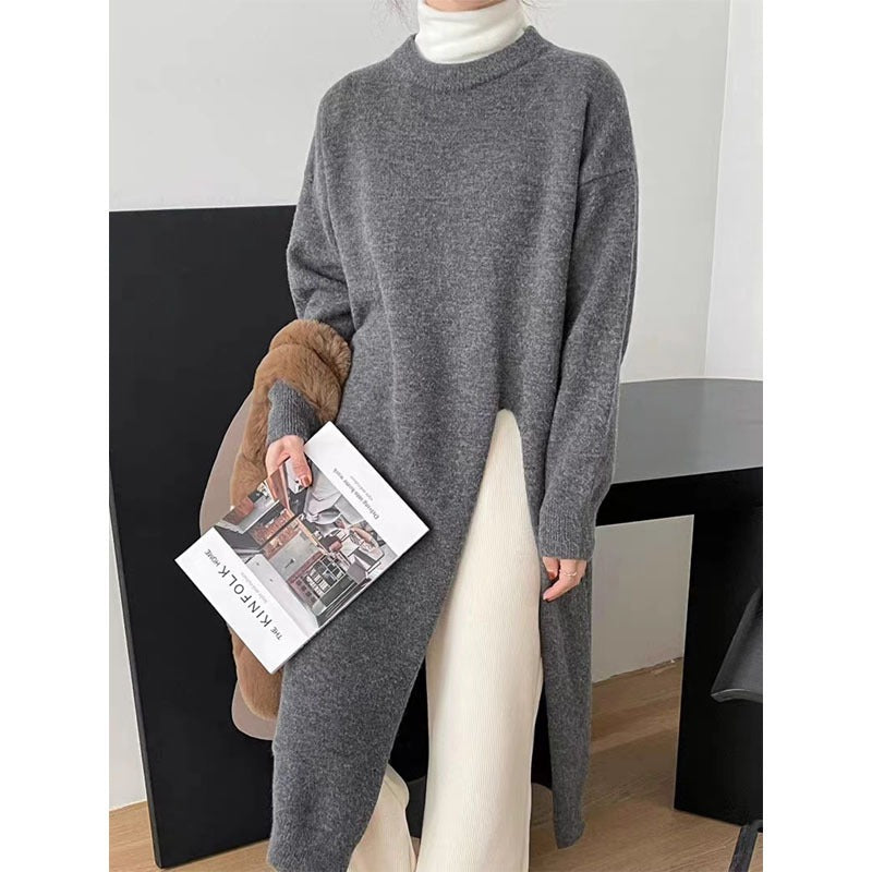 【Dress】スリットニットワンピース    W13468
