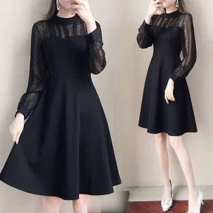 【Dress】レース切替ワンピース　Z8002
