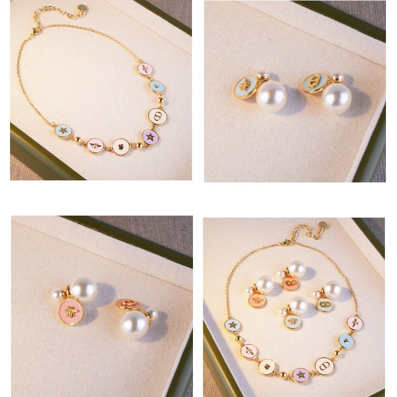 【雑貨】ドーパミンカラーのピアス＆ネックレス T01830