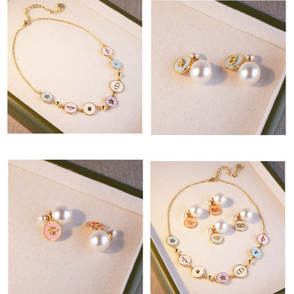 【雑貨】ドーパミンカラーのピアス＆ネックレス T01830