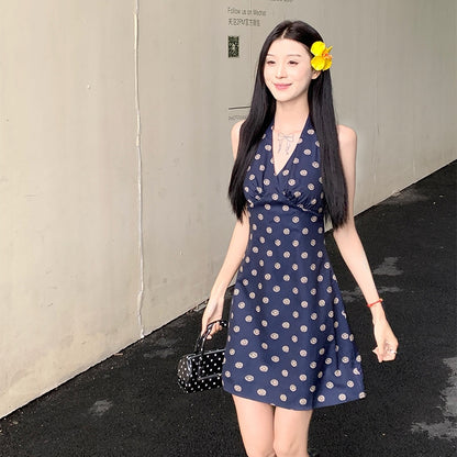 【Dress】花柄ホルターネックドレス T01381