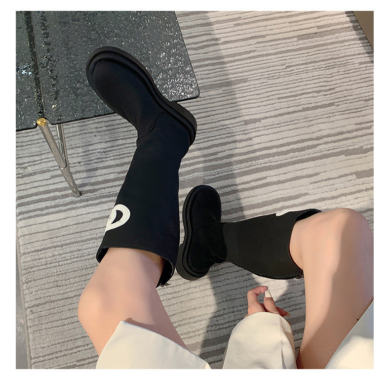 【Shoes】2色展開歩くやすいブーツ    W13837