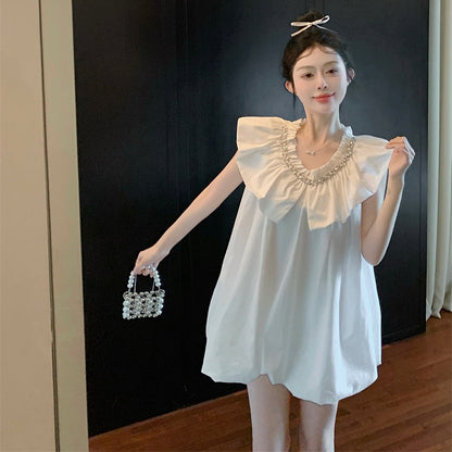 【Dress】フリルVネックドレス T01459