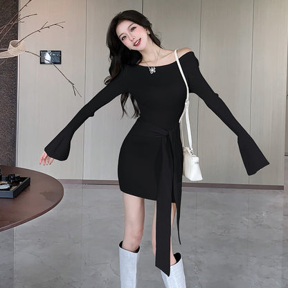【Dress】ワンショルダーワンピース2色　Z7753