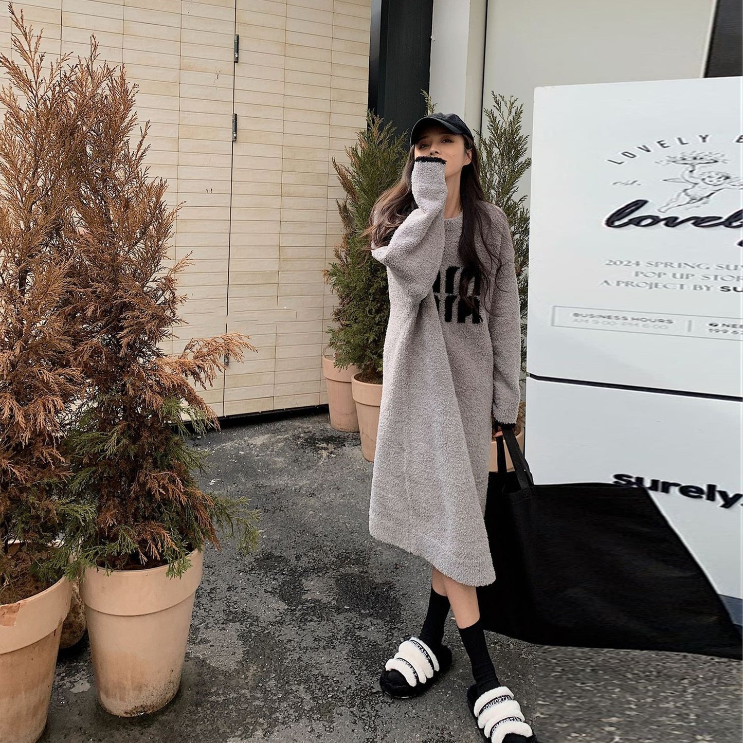 【Dress】厚手ラムウールワンピース　Z7959