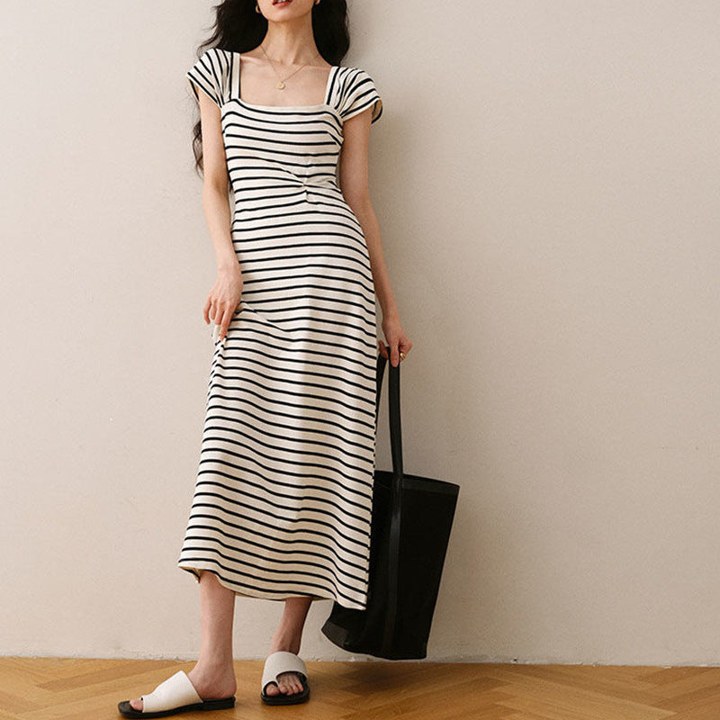 【Dress】ボーダー柄ワンピース　 W12705