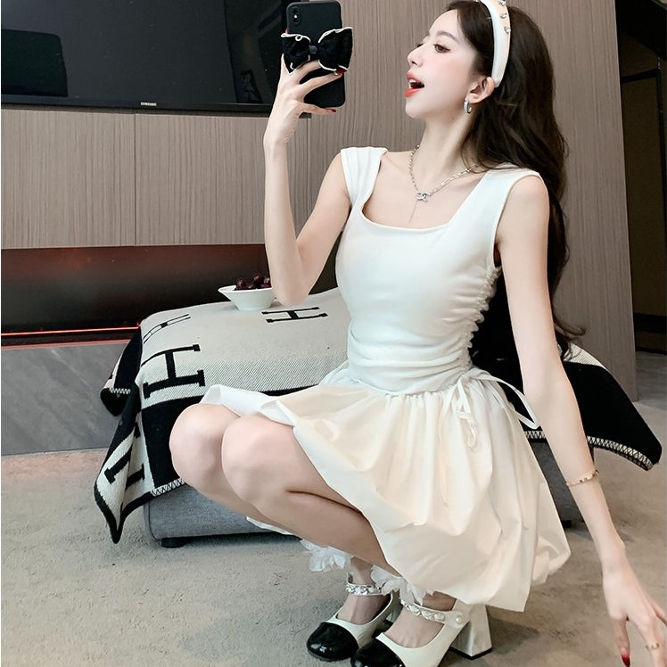 【Dress】スクエアネックドレス T01615