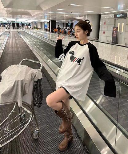 【Tops】ラグランスリーブＴシャツ    W13289