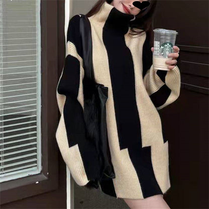 【Tops】ハイネック秋冬ニットプルオーバー　Z7746