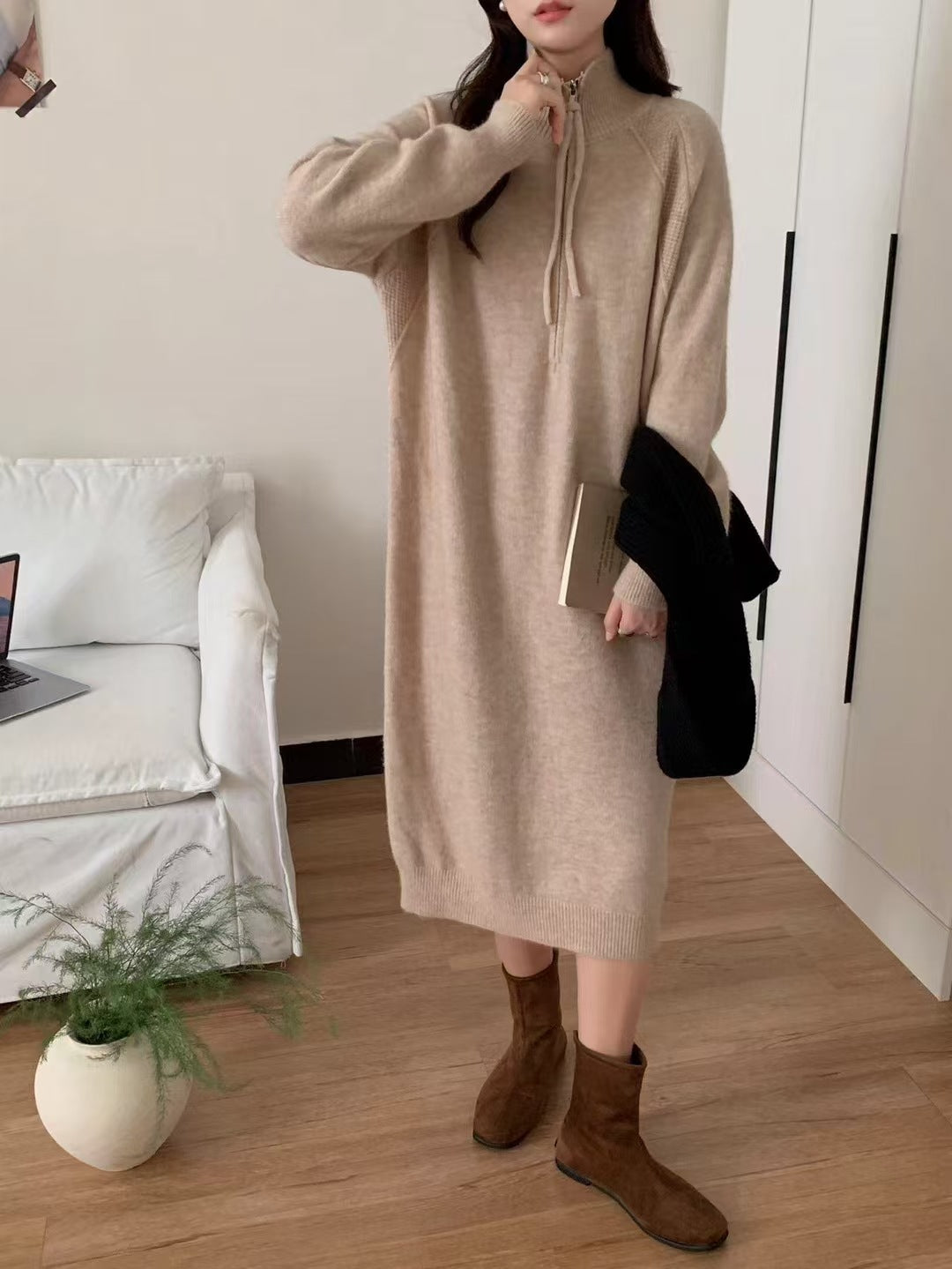 【Dress】タートルネックワンピース　Z8387