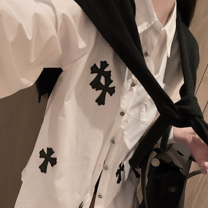 【Tops】高級感シャツ W14489