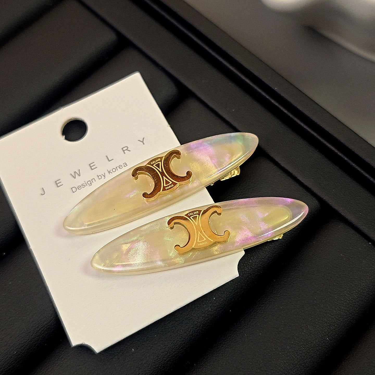 【雑貨】楕円型ゴールドラベル鴨嘴クリップ T01836