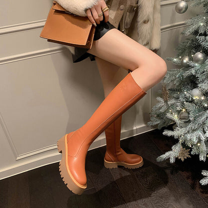 【Shoes】厚底ハイブーツ2色　Z8370