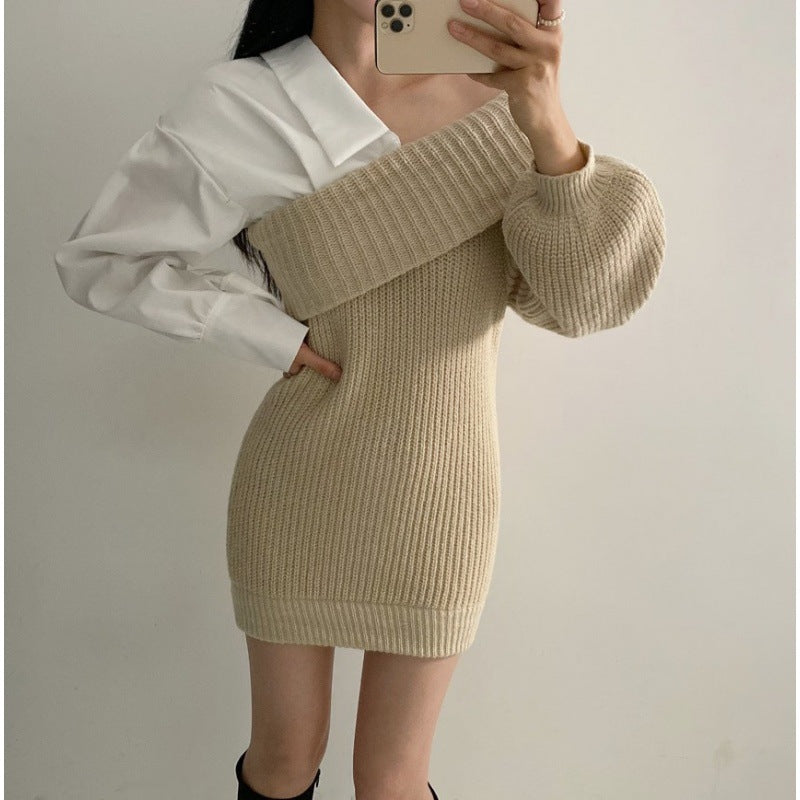 【Dress】切替きれいめワンピース　Z7833
