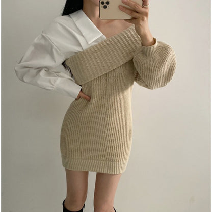 【Dress】切替きれいめワンピース　Z7833