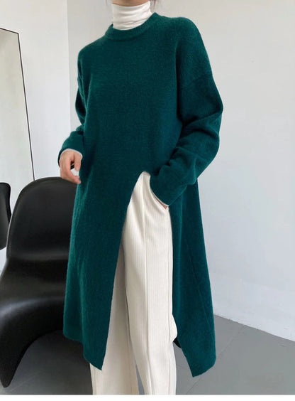 【Dress】スリットニットワンピース    W13468