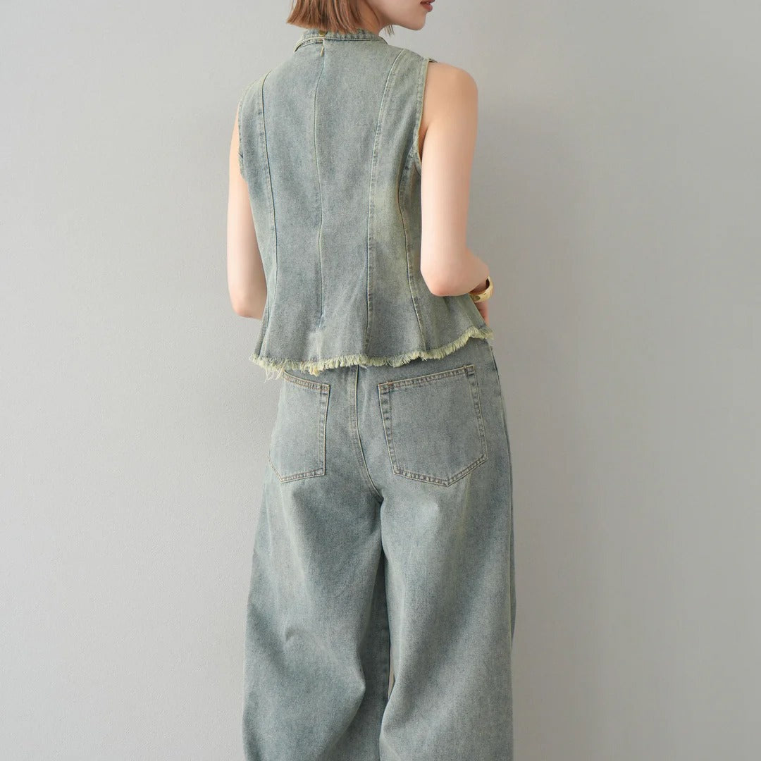 【Set】ファッションデニム2点セットT01695