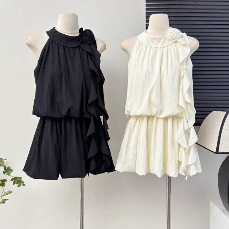 【Dress】フェイクツーウェイ ハイネックワンピース T01845