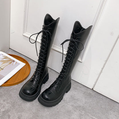 【Shoes】春秋シンプルロングブーツ    W14684