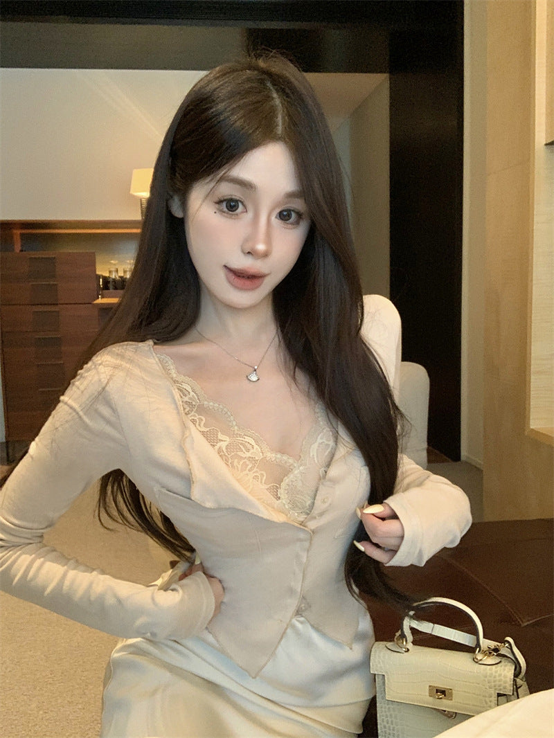 【Tops】フェミニン春秋Ｔシャツ　Z8209