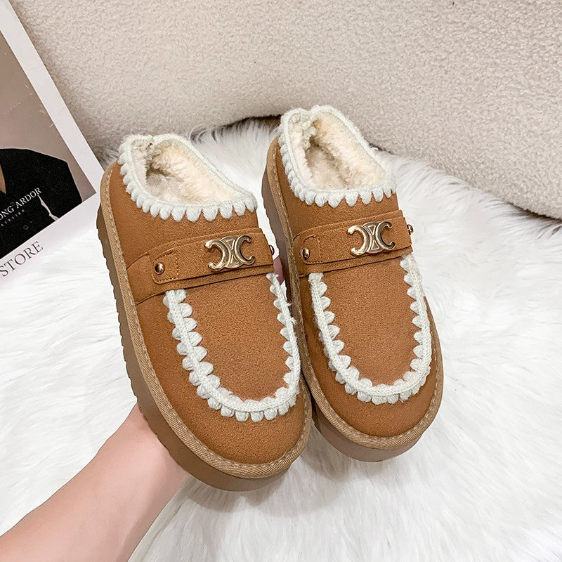 【Shoes】裏起毛厚手スリッパ 　　Ｗ14585