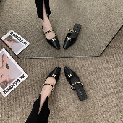 【Shoes】高級感フラットスリッパ　Z8134