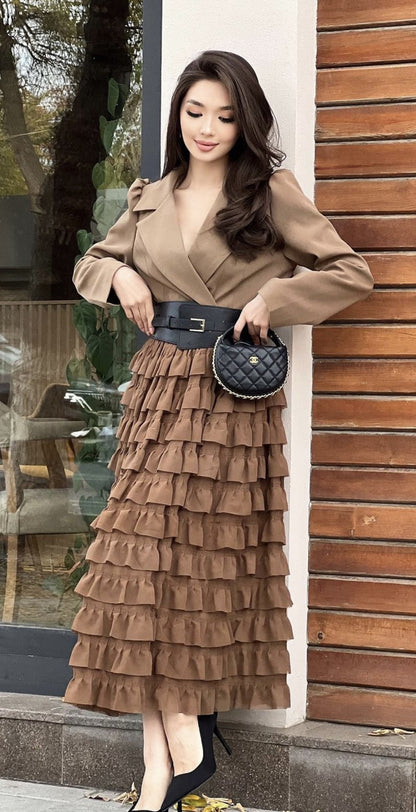 【Dress】ティアードワンピース    W14446
