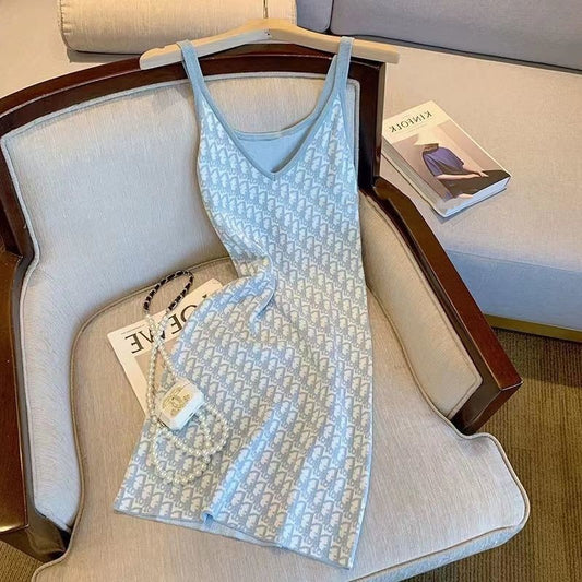 【Dress】ジャカードニットワンピース　Ｗ12001