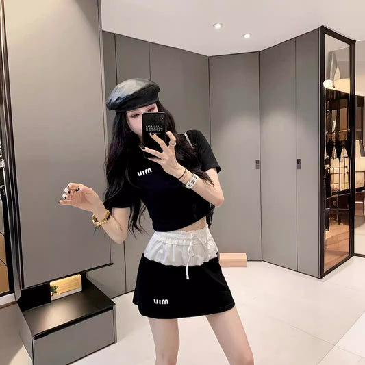 【Set】Tシャツ + ミニスカート2点セット　Z6781