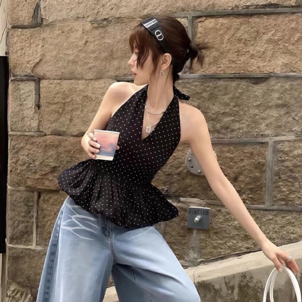 【Tops】ウエストシェイプアップネックホルダートップス  T01757