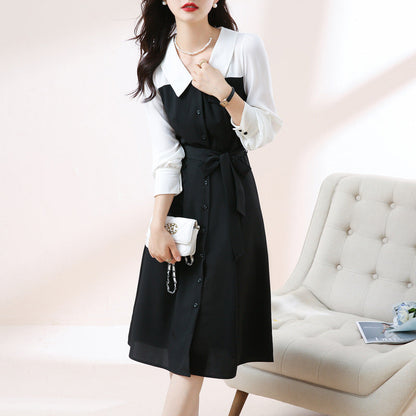 【Dress】新入荷～オフィス通勤シャツワンピース　Z-5983