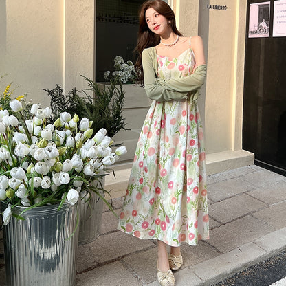 【Dress】花柄ワンピース T01611