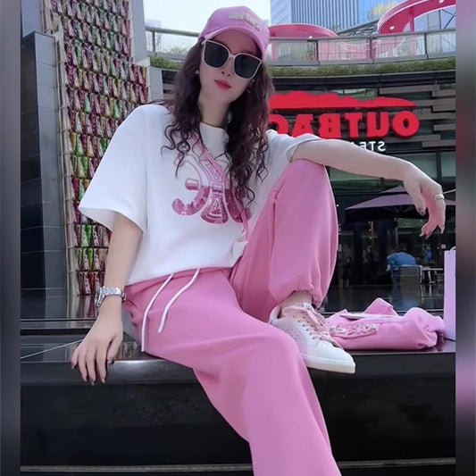 【Set】セットアップ　Tシャツ + パンツ　Ｗ12000