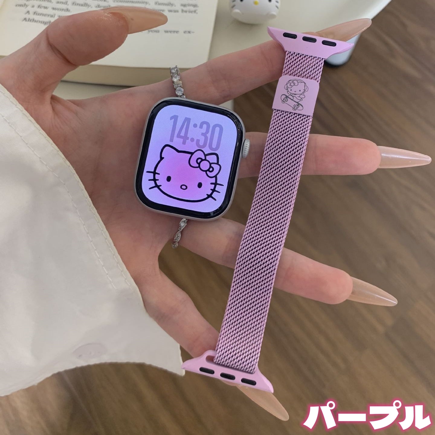 【雑貨】かわいいマグネット式メタルバンド T01778