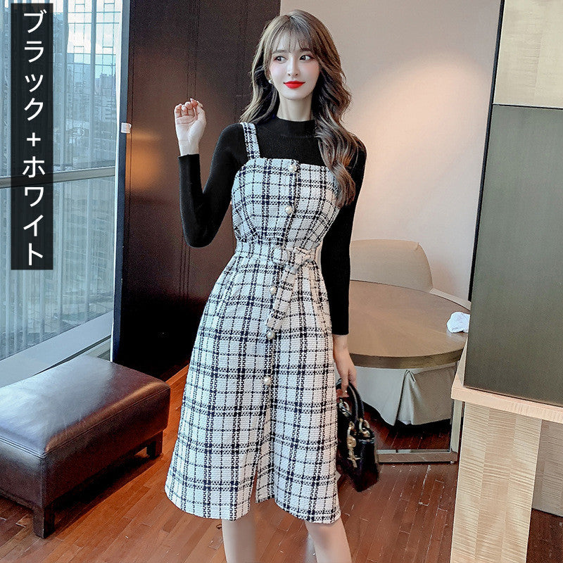 【Set】ニット+キャミワンピース２点セット   W14739