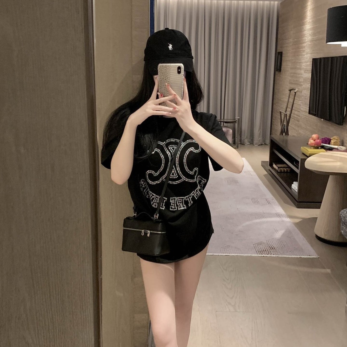 【Tops】キラキラダイヤモンドデザインTシャツ T01584