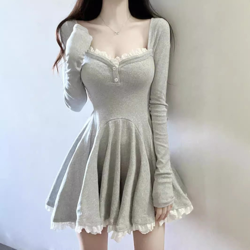 【Dress】春秋長袖ワンピース　W14151